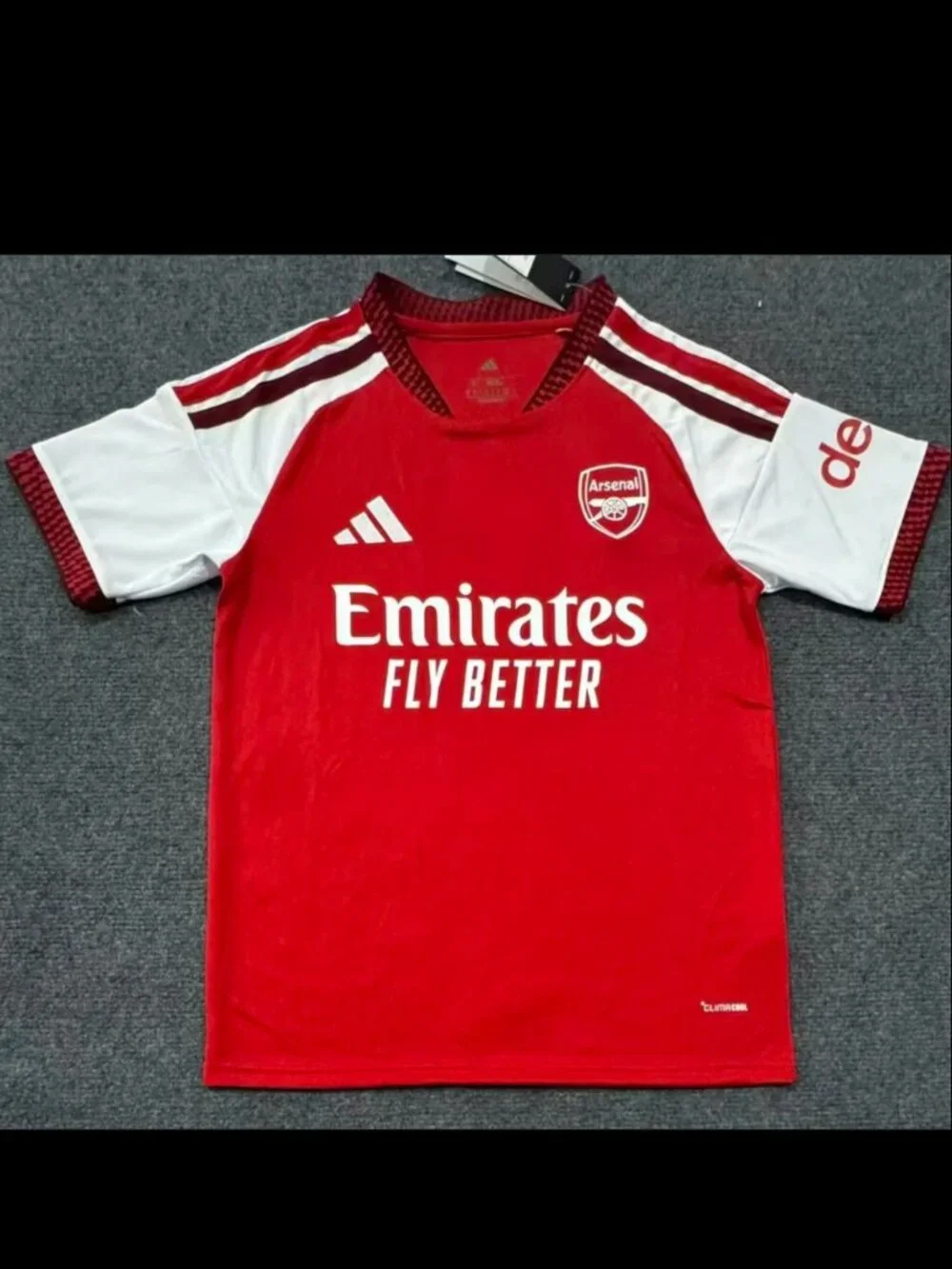 adidas Red and White Arsenal Football Jersey